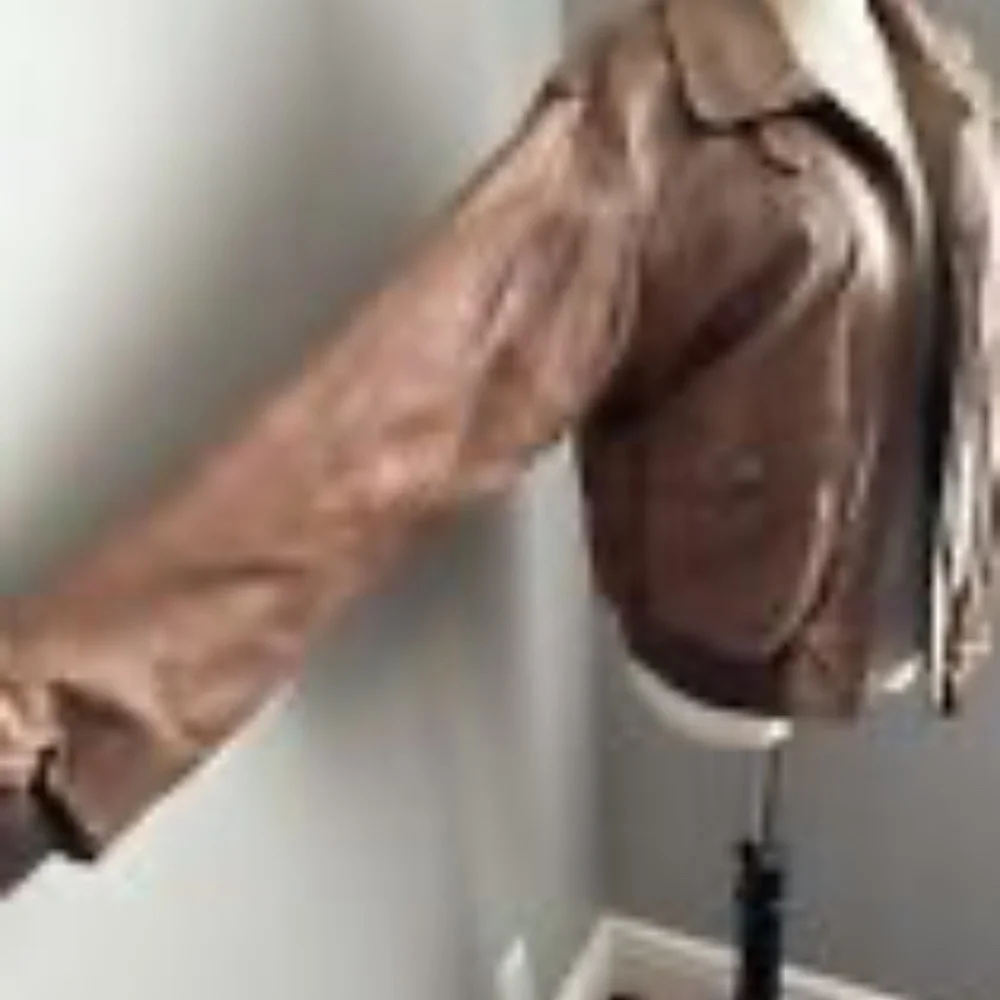 Vintage Abercrombie & Fitch Bomber Jacket - Brown Leather - Size L - Picture 4 of 16